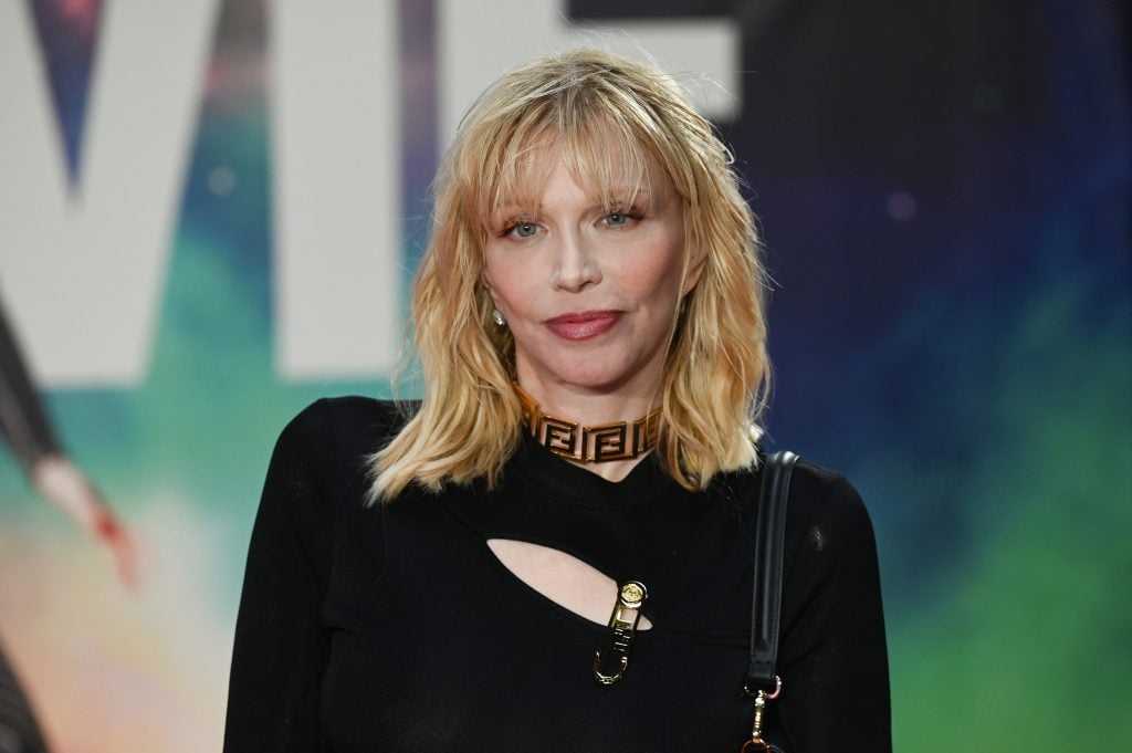 Courtney Love attends the Moonage Daydream London Premiere at BFI IMAX Waterloo on September 05, 2022 in London, England.