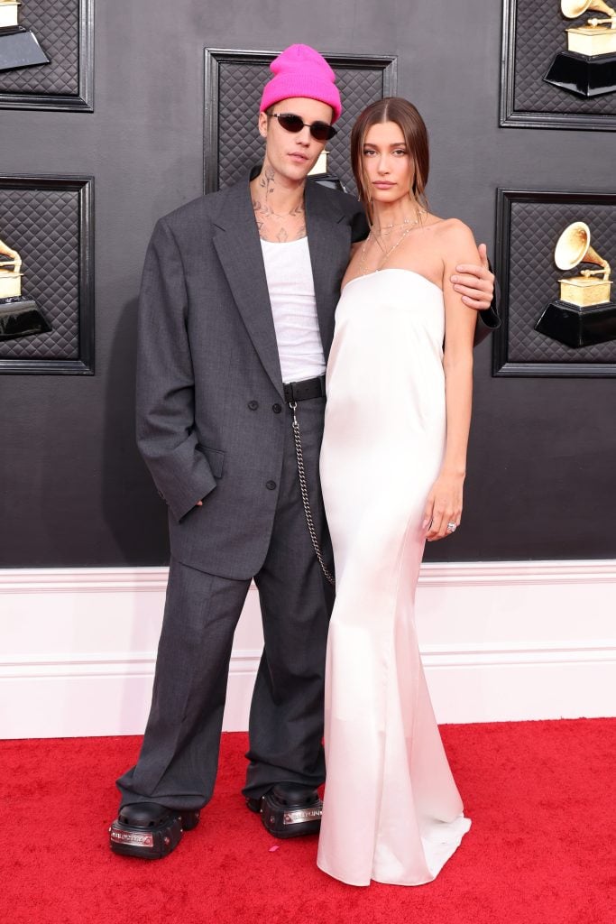 Justin Bieber and Hailey Bieber on April 3, 2022.