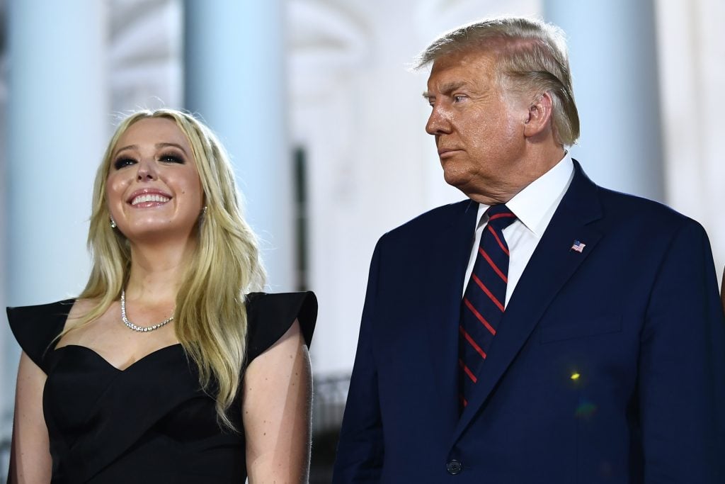 Donald Trump on August 27, 2020 with Tiffany Trump.
