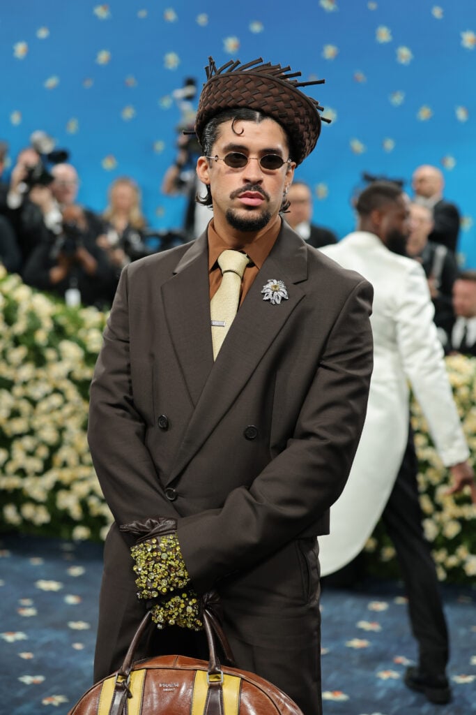 Bad Bunny attends the 2025 Met Gala Celebrating Superfine: Tailoring Black Style at Metropolitan Museum of Art on May 05, 2025 in New York City. 