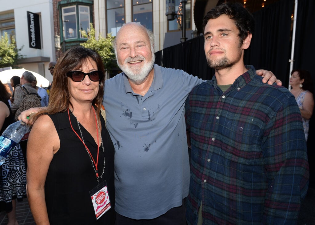 Rob Reiner, Michele Reiner, and Nick Reiner in August 2013.