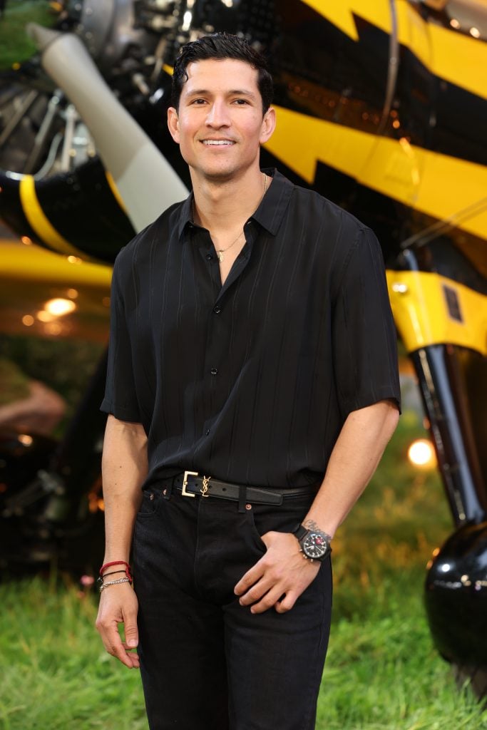 Danny Ramirez in his little V-neck in May 2025.