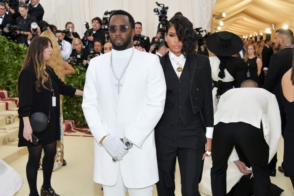 Sean Diddy Combs and Cassie attends the Heavenly Bodies: Fashion & The Catholic Imagination Costume Institute Gala at The Metropolitan Museum of Art on May 7, 2018 in New York City. 