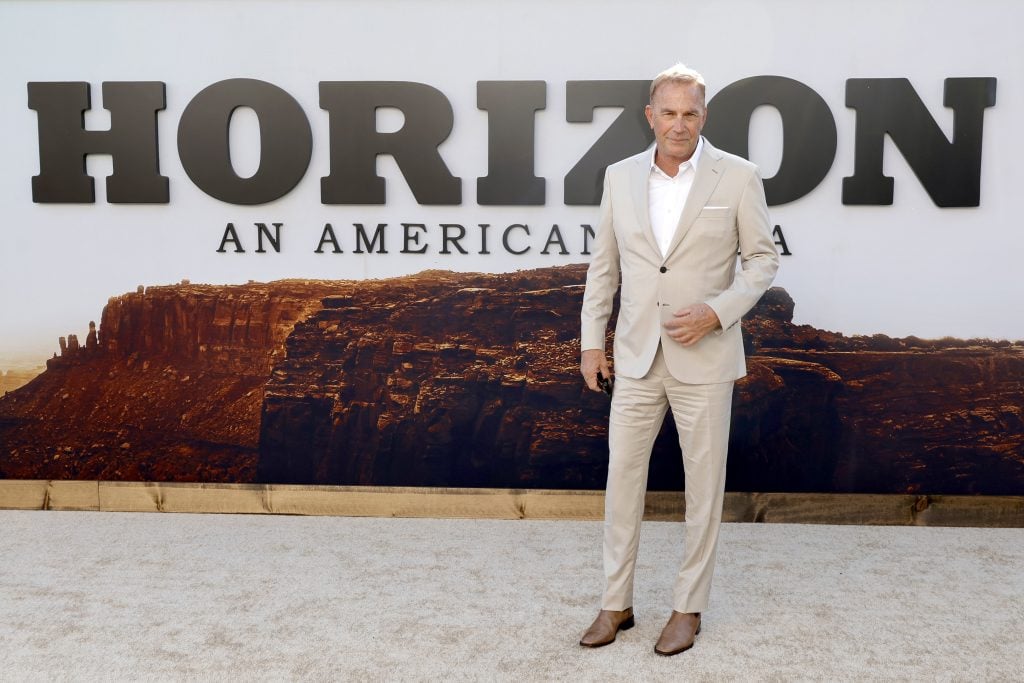 Kevin Costner attends the US Premiere of Horizon: An American Saga - Chapter 1 at Regency Village Theatre on June 24, 2024 in Los Angeles, California. 