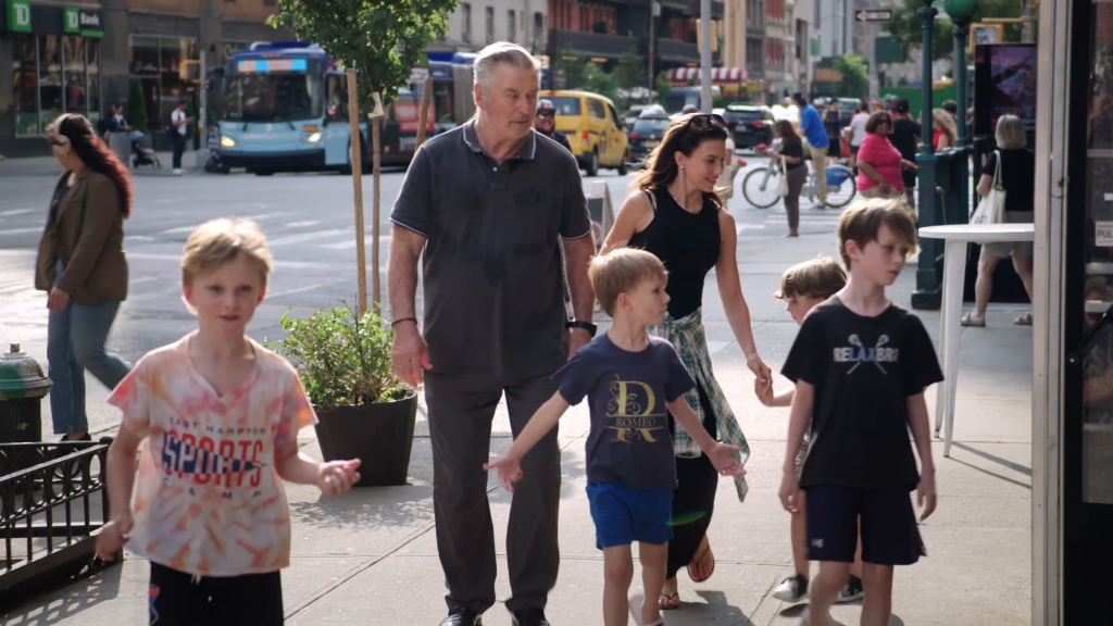 Alec Baldwin and Hilaria Baldwin and their children on The Baldwins.