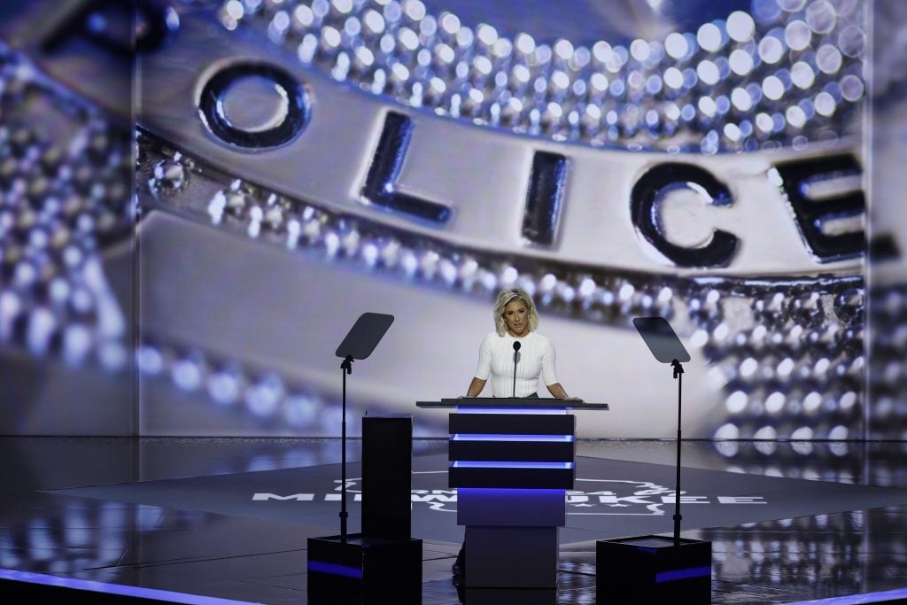 Savannah Chrisley speaks at the RNC.