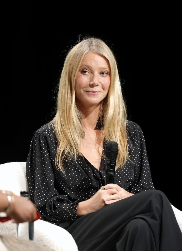 Dr. Ella Bell and Gwyneth Paltrow, CEO & Founder, goop speak onstage during Day Three of The MAKERS Conference 2024 The Beverly Hilton on February 29, 2024 in Beverly Hills, California. 