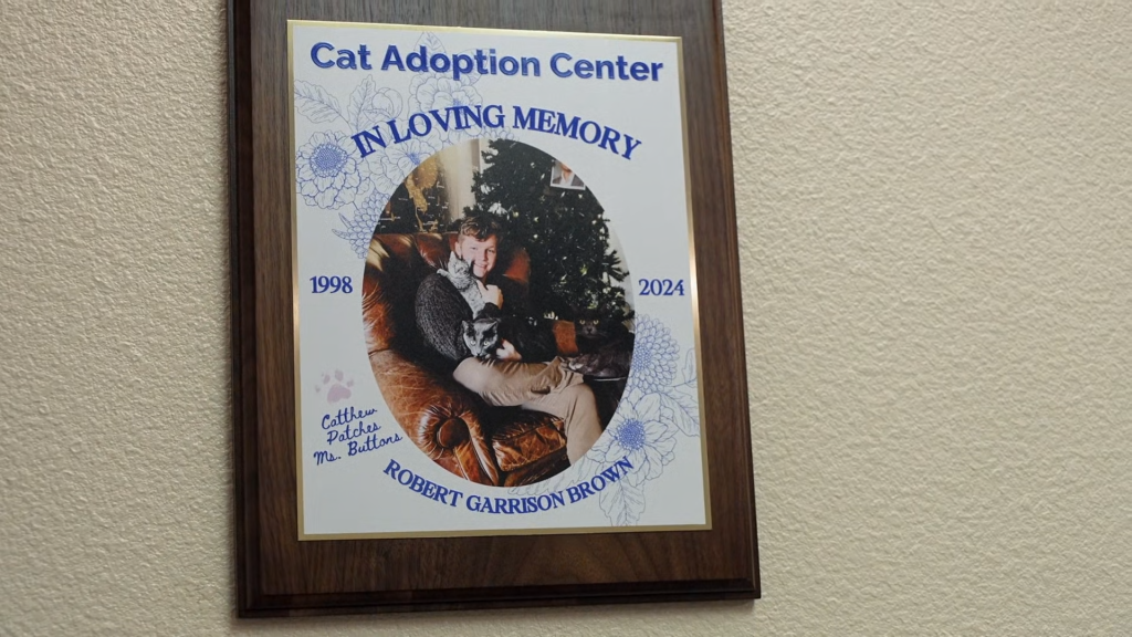 A 'Sister Wives' screenshot of the High Country Humane Center plaque that honors Garrison Brown.