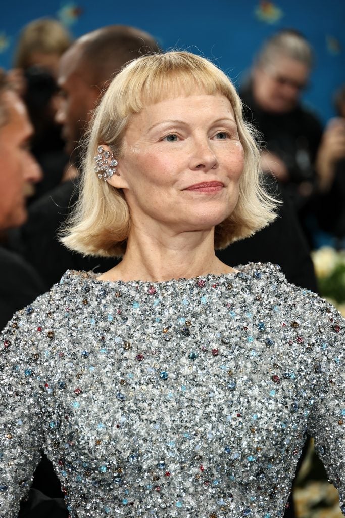 Pamela Anderson at the 2025 Met Gala.