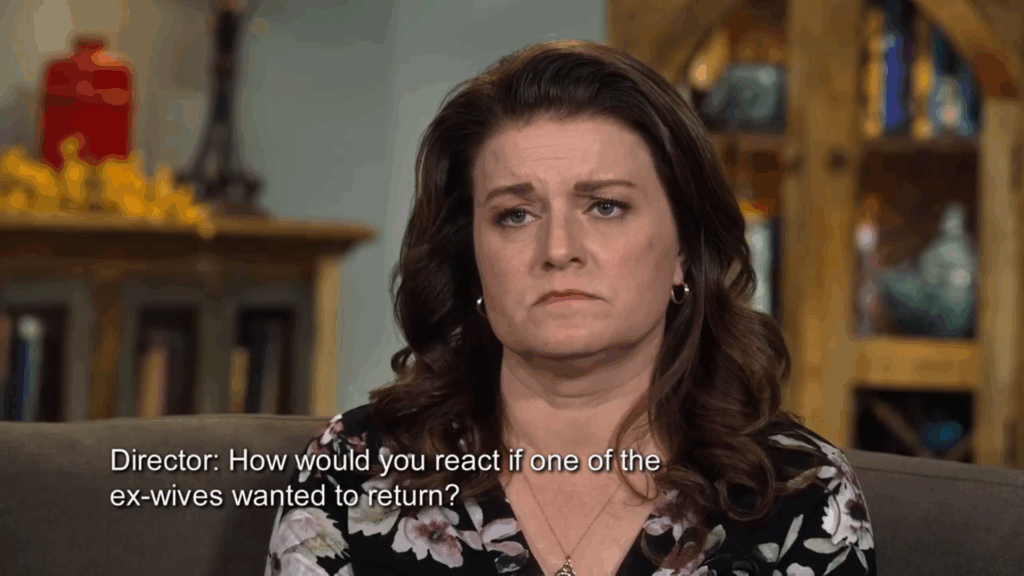 Robyn Brown hears a question from a producer.