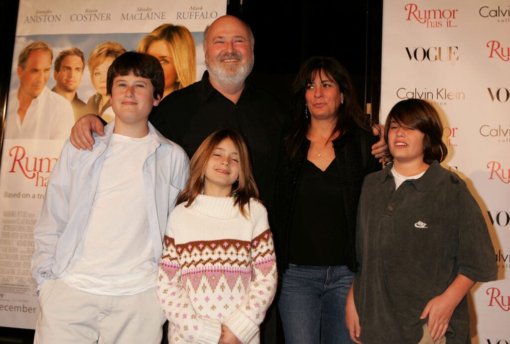 Director Rob Reiner (second from left) and family arrive at the premiere of Rumor Has It at the Grauman?s Chinese Theater on December 15, 2005 in Hollywood, California.  