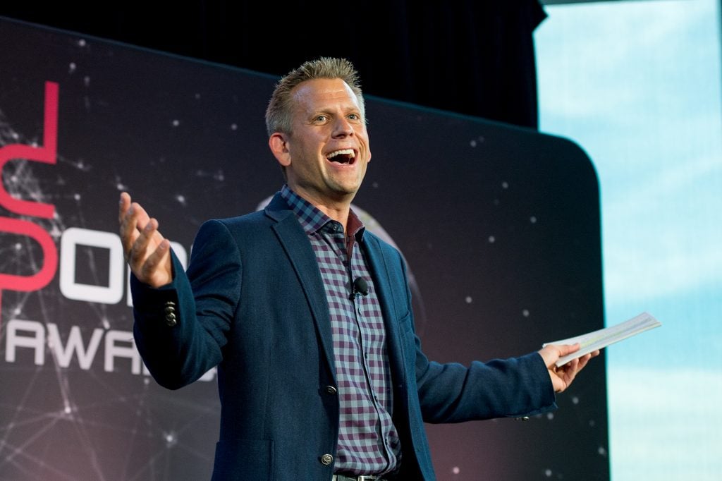 John Brenkus  hosts the Beyond Sport Global Awards on July 26, 2017 in New York City.