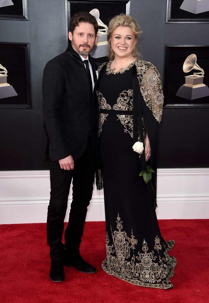 Brandon Blackstock and recording artist Kelly Clarkson attend the 60th Annual GRAMMY Awards at Madison Square Garden on January 28, 2018 in New York City. 