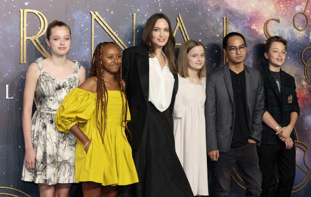 Angelina Jolie an dkids on October 27, 2021.