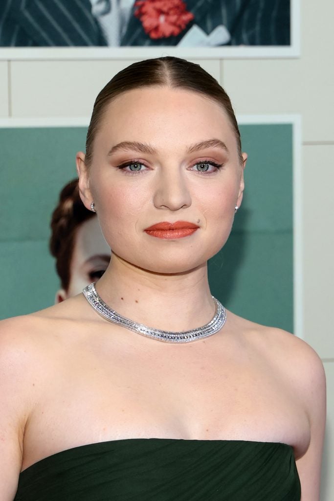 Mia Threapleton attends Focus Features' The Phoenician Scheme New York Premiere at Jazz at Lincoln Center on May 28, 2025 in New York City.