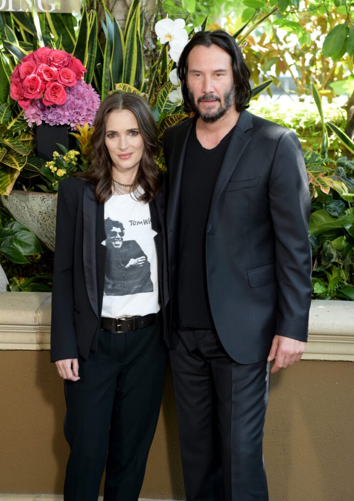 Winona Ryder and Keanu Reeves on August 18, 2018.