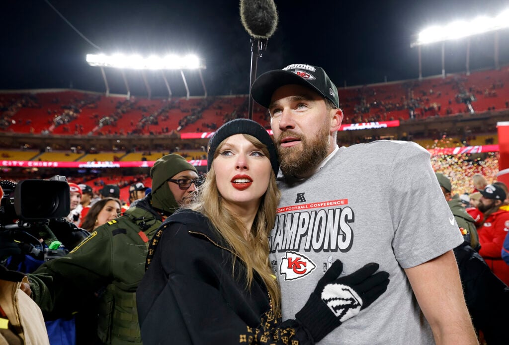 Taylor Swift and Travis Kelce in January 2025.