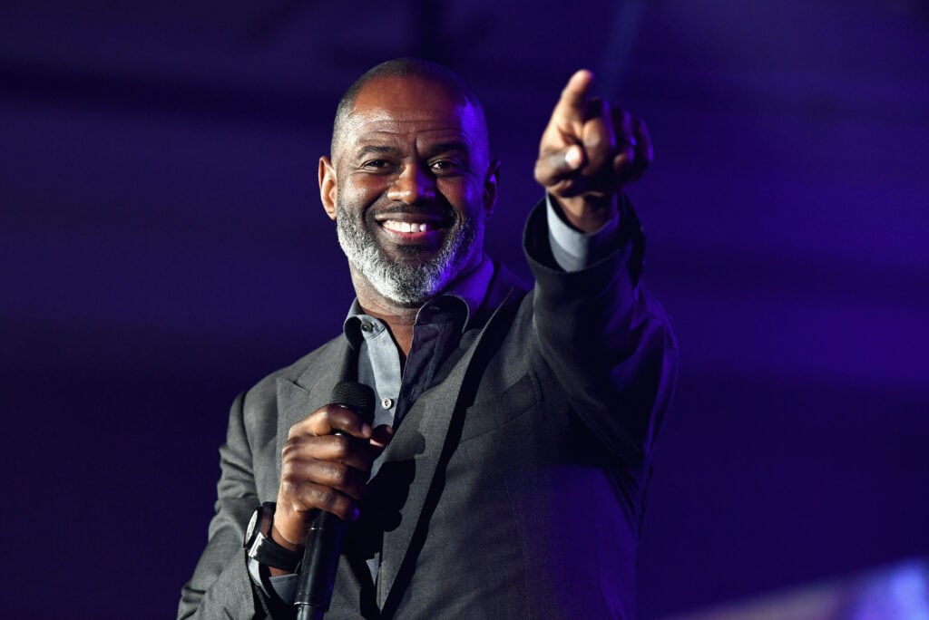 Brian McKnight speaks onstage during Celebrity Fight Night XXV on March 23, 2019 in Phoenix, Arizona. 