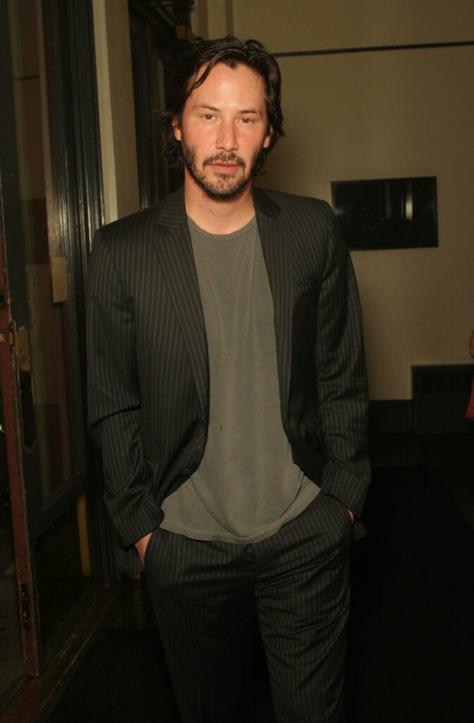 Keanu Reeves being handsome in 2005.