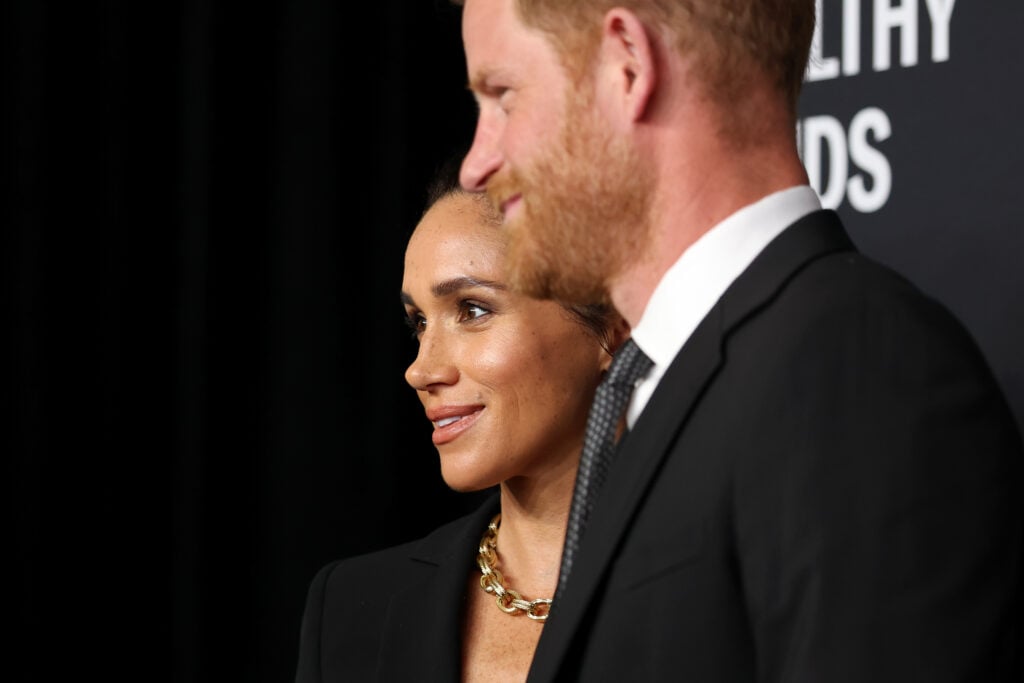 Meghan, Duchess of Sussex and Prince Harry, Duke of Sussex attend the Project Healthy Minds 3rd Annual Gala at Spring Studios on October 09, 2025 in New York City. 