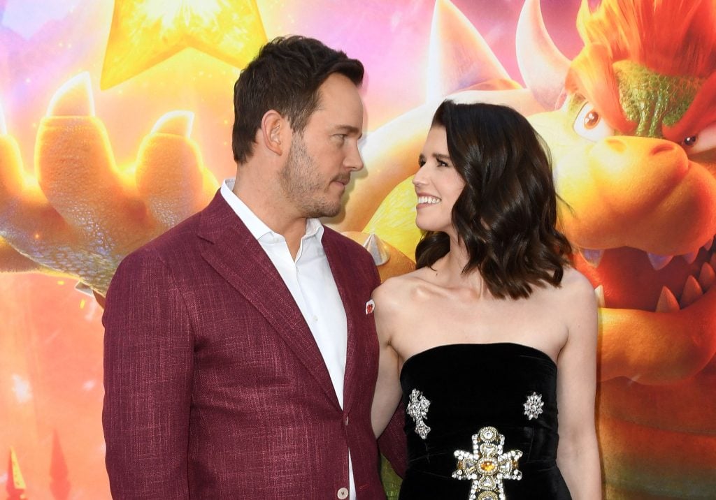 Chris Pratt and wife Katherine Schwarzenegger on April 1, 2023.