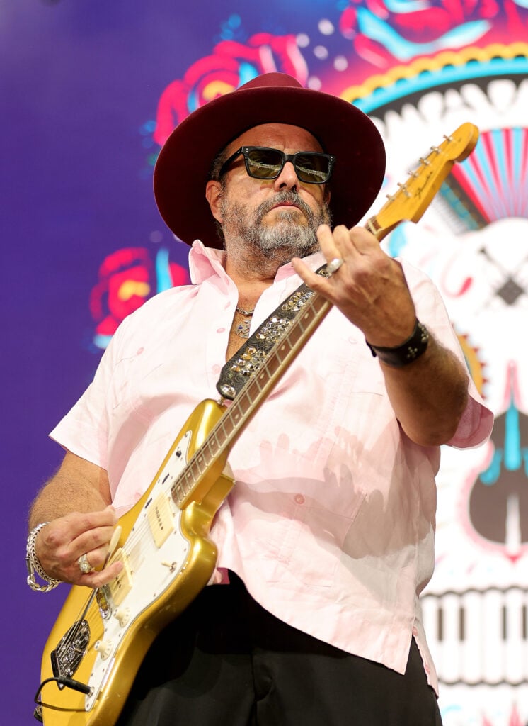 Raul Malo of The Mavericks performs onstage during Day 3 of the 2022 Stagecoach Festival at the Empire Polo Field on May 01, 2022 in Indio, California. 