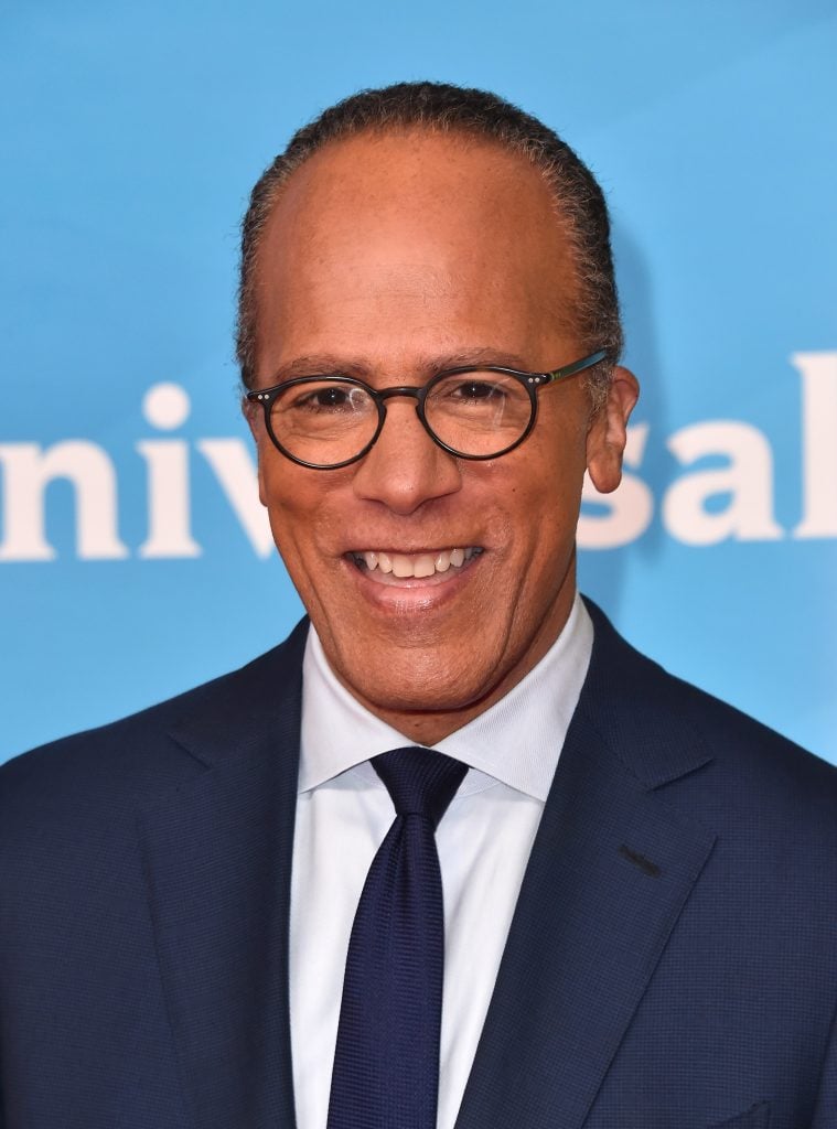 Newscaster Lester Holt attends NBCUniversal's Summer Press Day 2018 at The Universal Studios Backlot on May 2, 2018 in Universal City, California. 