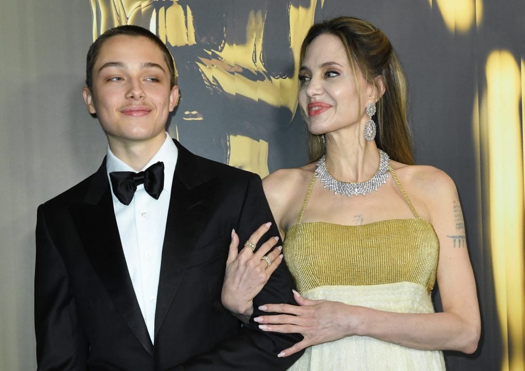 Angelina Jolie and Knox Jolie on November 17, 2024.