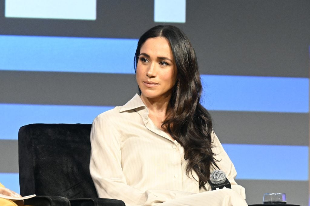Meghan, Duchess of Sussex speaks onstage during the Breaking Barriers, Shaping Narratives: How Women Lead On and Off the Screen panel during the 2024 SXSW Conference and Festival at Austin Convention Center on March 08, 2024 in Austin, Texas.