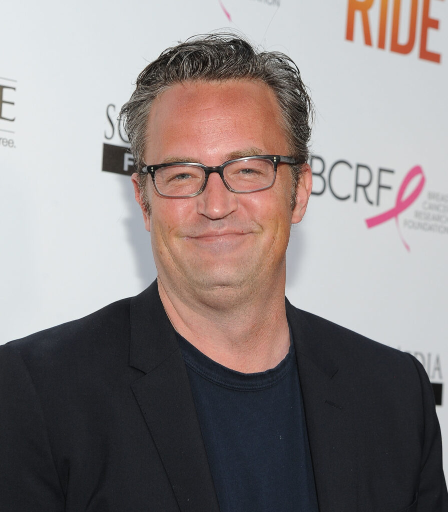 Actor Matthew Perry arrives at the premiere of Ride at ArcLight Hollywood on April 28, 2015 in Hollywood, California.  
