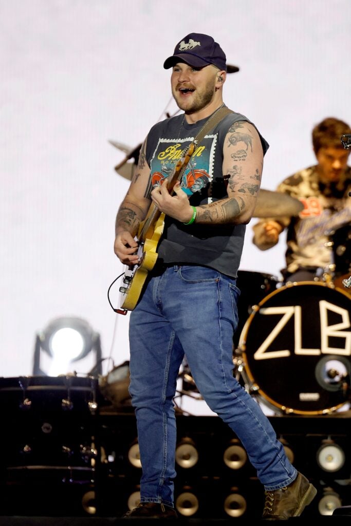 Zach Bryan performs at the T-Mobile Mane Stage during the 2025 Stagecoach Festival on April 25, 2025 in Indio, California. 