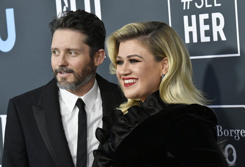 Brandon Blackstock and Kelly Clarkson in January 2020.