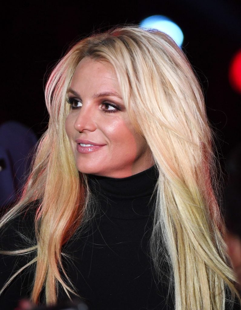 Image was processed using digital filters) Singer Britney Spears attends the announcement of her new residency, Britney: Domination at Park MGM on October 18, 2018 in Las Vegas, Nevada.