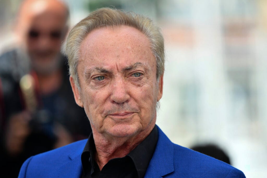 German actor Udo Kier poses during a photocall for the film Bacurau at the 72nd edition of the Cannes Film Festival in Cannes, southern France, on May 16, 2019. 