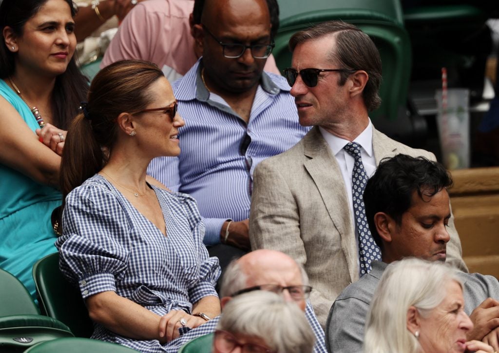 Pippa Middleton and her husband James Matthews at Wimbledon 2021.