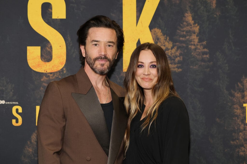 Tom Pelphrey and Kaley Cuoco in September 2025.