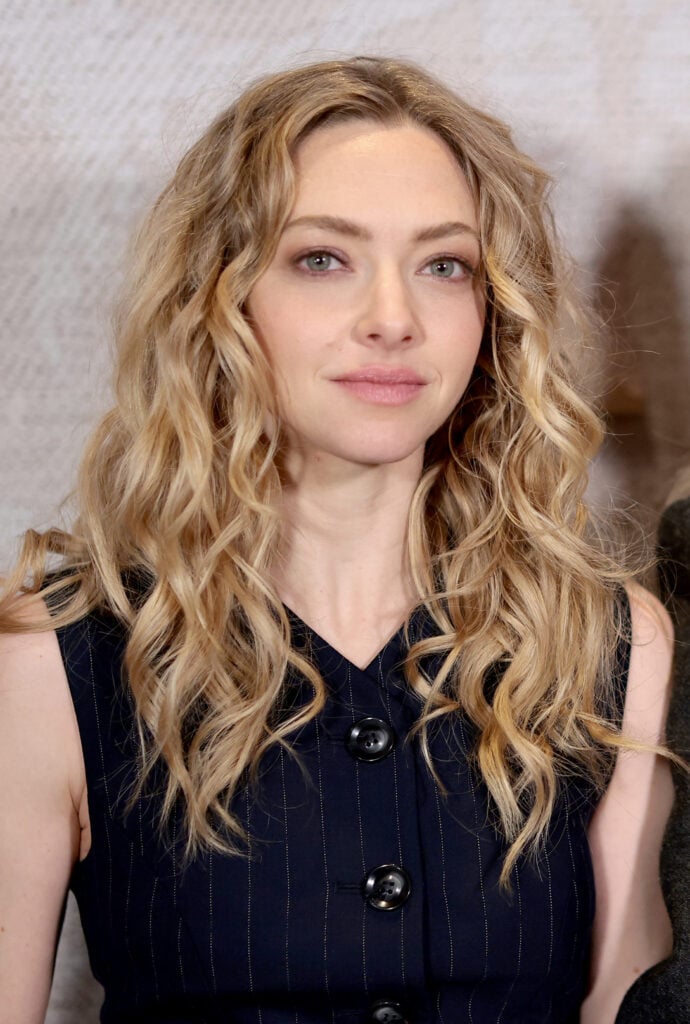 Amanda Seyfried attends The Testament Of Ann Lee New York screening at Crosby Street Hotel on December 09, 2025 in New York City. 