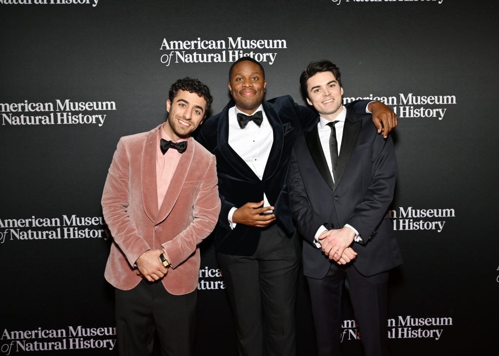 Emil Wakim, Devon Walker, and Michael Longfellow attend The American Museum of Natural History's 2024 Museum Gala at American Museum of Natural History on December 05, 2024 in New York City.  