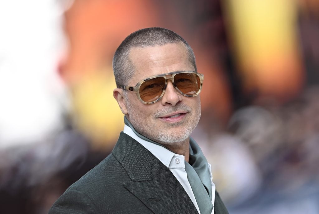 Brad Pitt attends the F1: The Movie European Premiere at Cineworld Leicester Square on June 23, 2025 in London, England. 