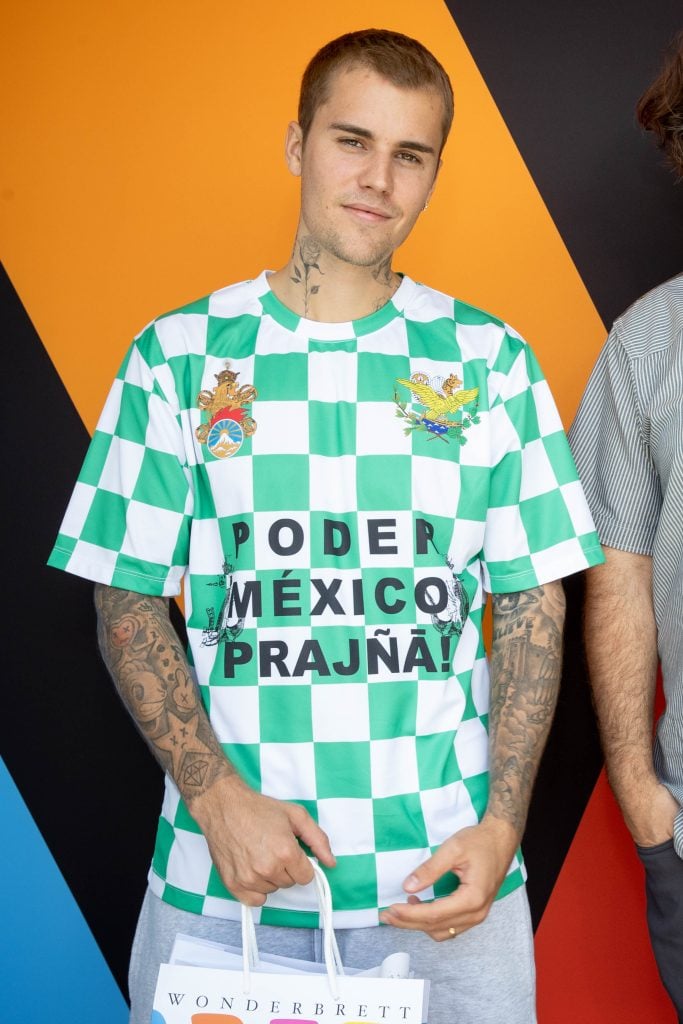 Justin Bieber visits the Wonderbrett dispensary on July 12, 2021 in Los Angeles, California. 