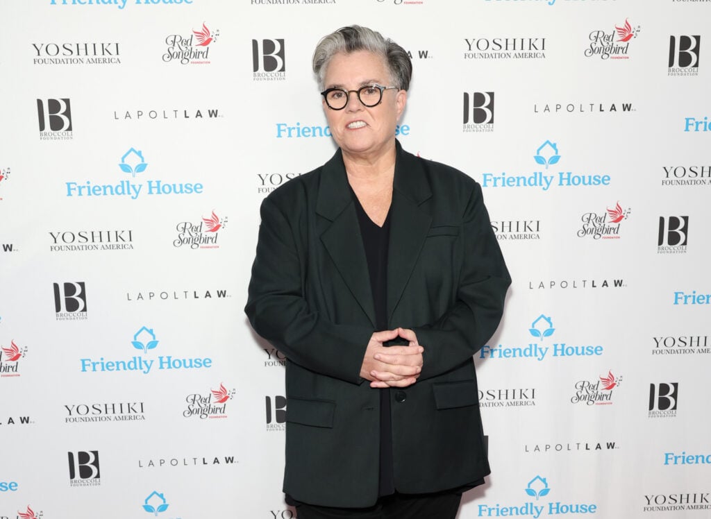 Rosie O'Donnell attends the Friendly House Stronger Together 33rd annual awards luncheon at The Beverly Hilton on October 28, 2023 in Beverly Hills, California. 