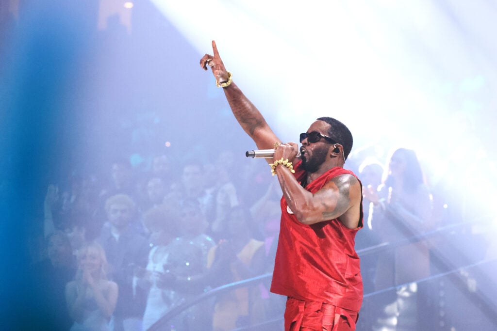 Diddy performs onstage during the 2023 MTV Video Music Awards at Prudential Center on September 12, 2023 in Newark, New Jersey. 