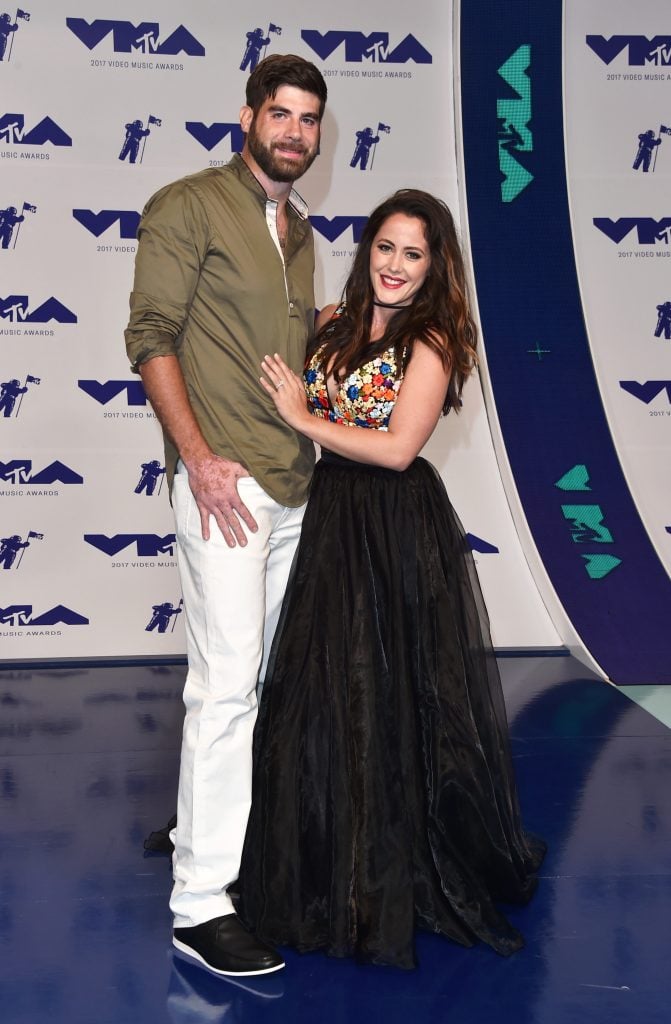 David Eason and Jenelle Evans attend the 2017 MTV Video Music Awards at The Forum on August 27, 2017 in Inglewood, California.
