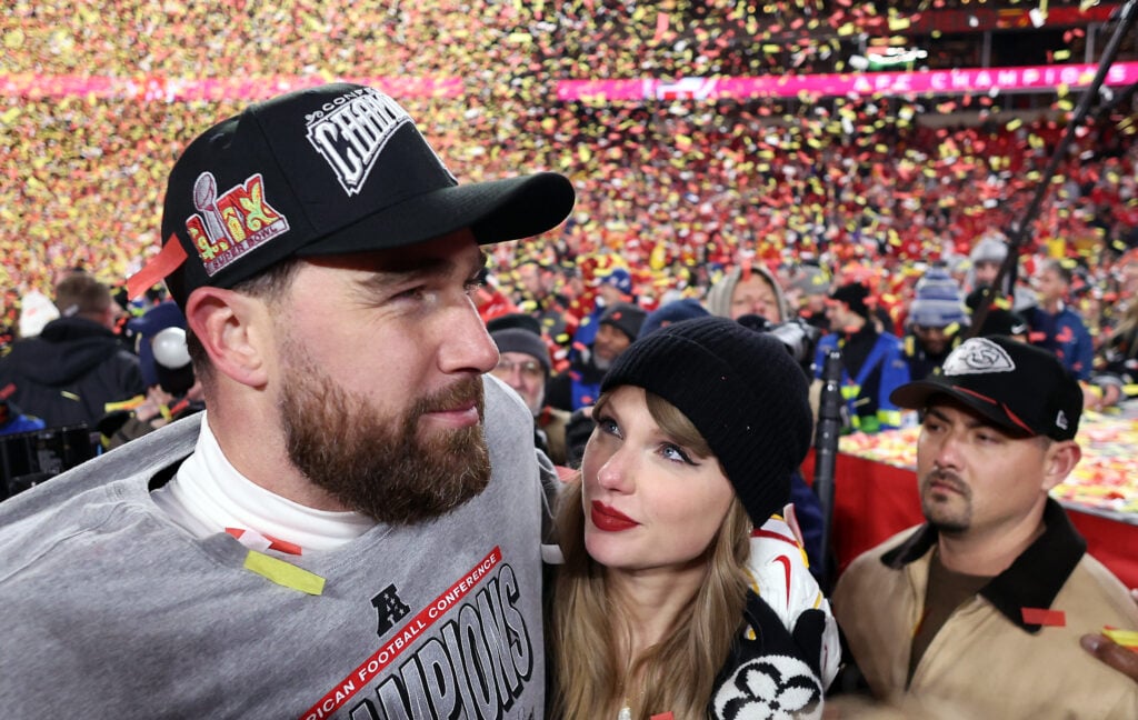 Taylor Swift and Travis Kelce in January 2025.