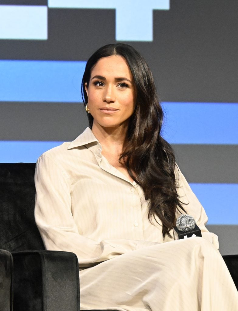 Meghan, Duchess of Sussex speaks onstage during the Breaking Barriers, Shaping Narratives: How Women Lead On and Off the Screen panel during the 2024 SXSW Conference and Festival at Austin Convention Center on March 08, 2024 in Austin, Texas. 