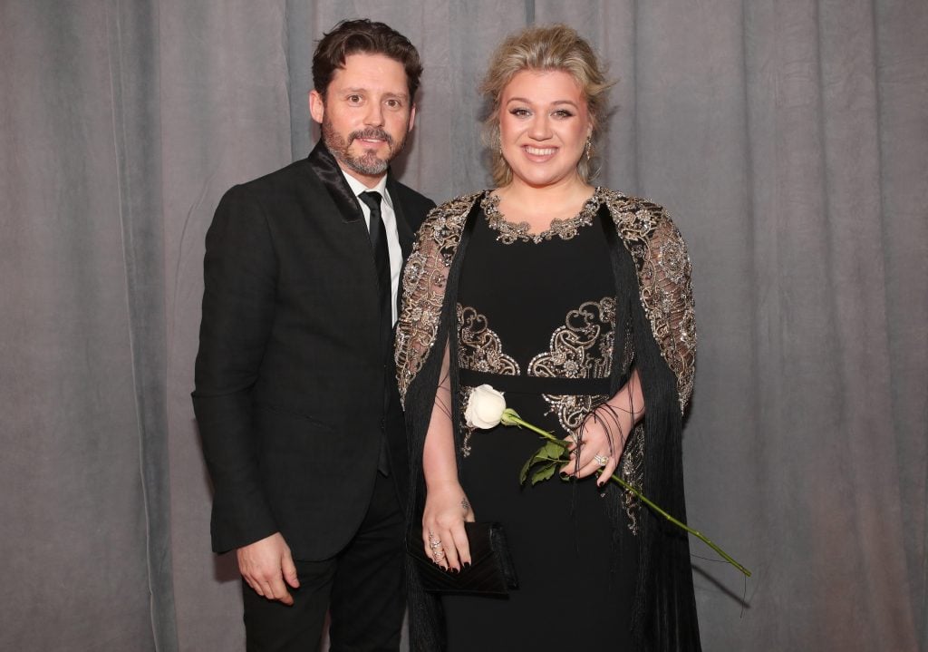 Brandon Blackstock and recording artist Kelly Clarkson attend the 60th Annual GRAMMY Awards at Madison Square Garden on January 28, 2018 in New York City. 