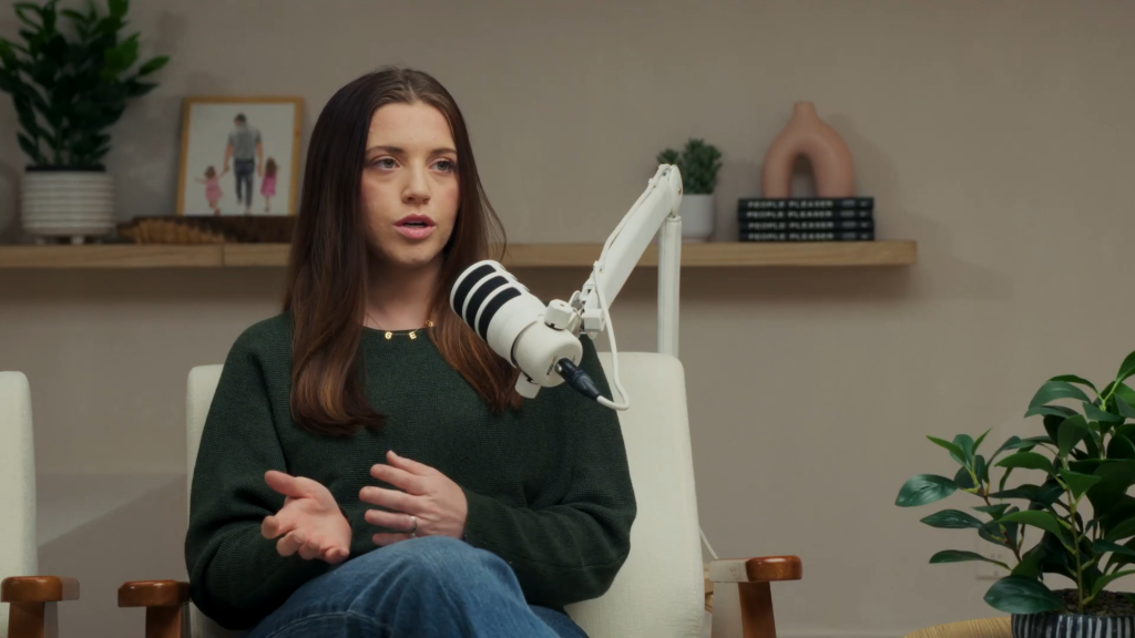 Joy-Anna Duggar on an April 16 2025 episode of her sister's podcast.