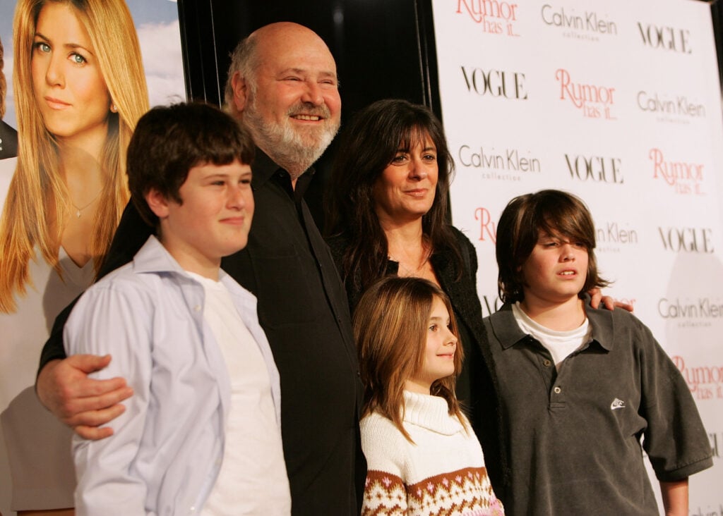 Director Rob Reiner (second from left) and family arrive at the premiere of Rumor Has It at the Grauman?s Chinese Theater on December 15, 2005 in Hollywood, California.