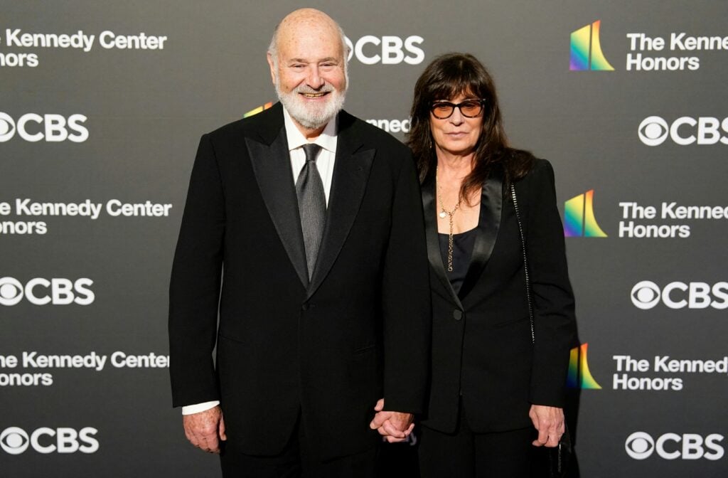 US actor and director Rob Reiner and his wife Michele Reiner attend the 46th Kennedy Center Honors gala at the Kennedy Center for the Performing Arts in Washington, DC, on December 3, 2023. 