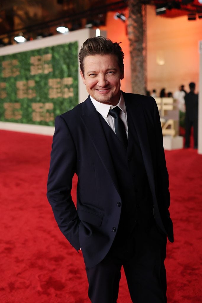 Jeremy Renner attends the We Live in Time gala screening at the Red Sea International Film Festival 2024 on December 09, 2024 in Jeddah, Saudi Arabia. 